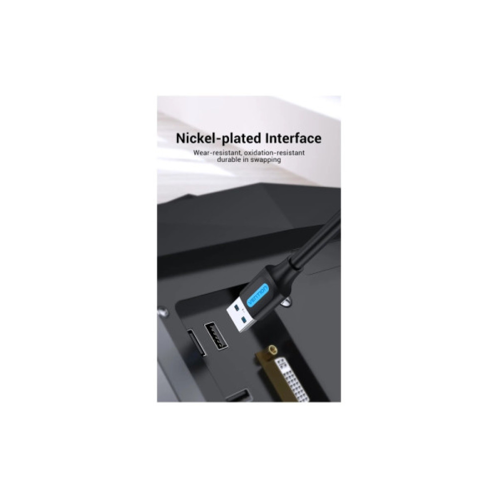 Дата кабель USB 3.0 AM/AM 1.5m PVC black Vention (CONBG)