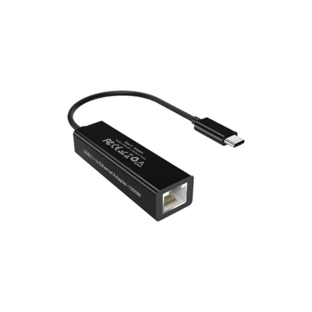 Адаптер USB3.1 Type-C to Ethernet RJ45 1000Mb 0.15m Choetech (HUB-R01-BK)