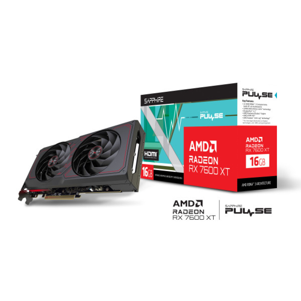 Відеокарта SAPPHIRE Radeon RX 7600 XT 16GB GDDR6 PULSE GAMING OC
