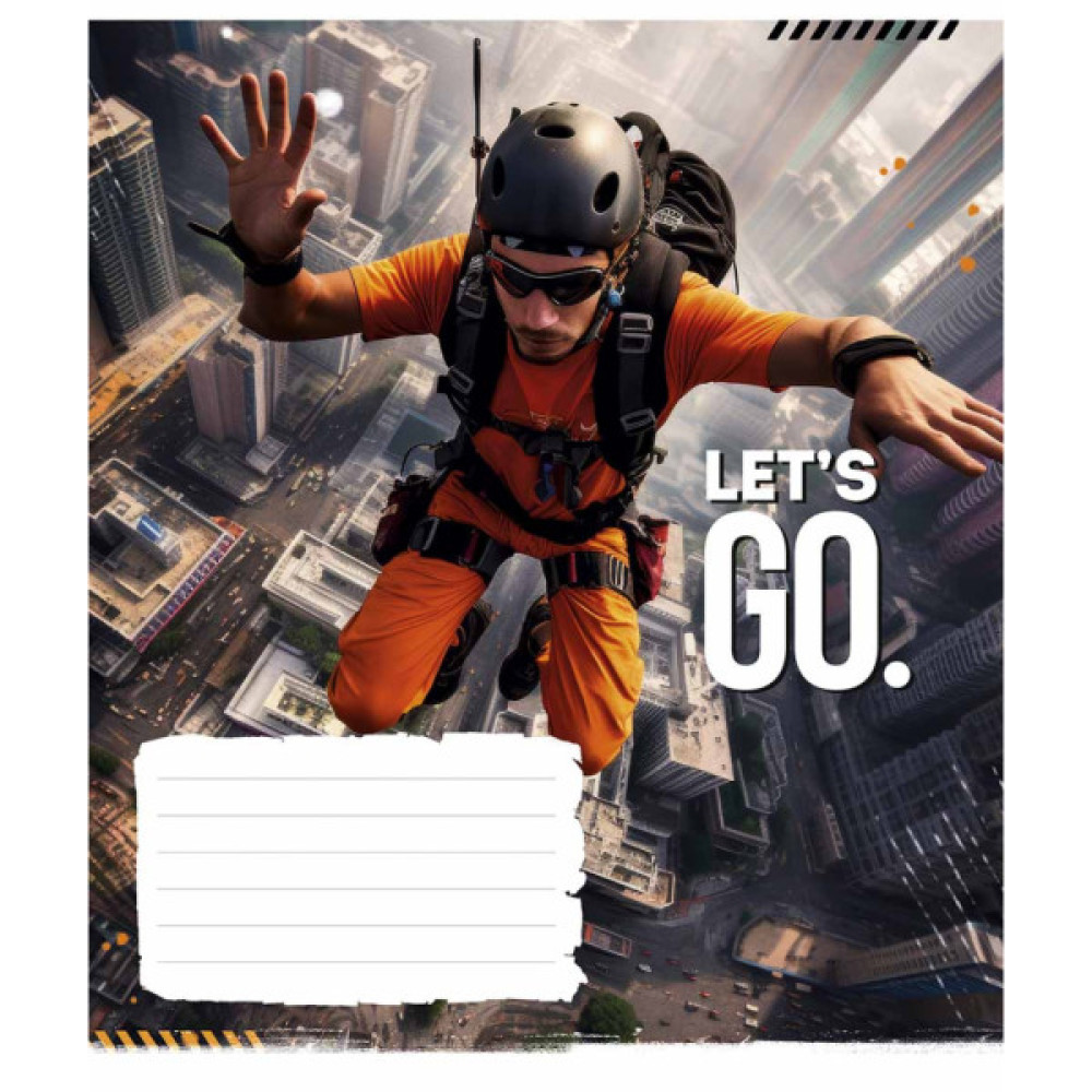 Зошит Школярик Let's go 24 аркуша клітинка (024-3482K)