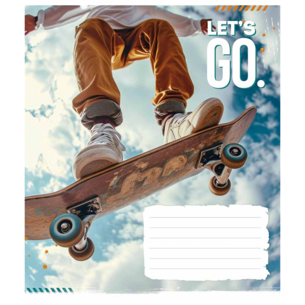 Зошит Школярик Let's go 24 аркуша клітинка (024-3482K)