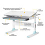 Парта Mealux Edmonton Multicolor Blue Lite (BD-610 W/MC + BL Lite)