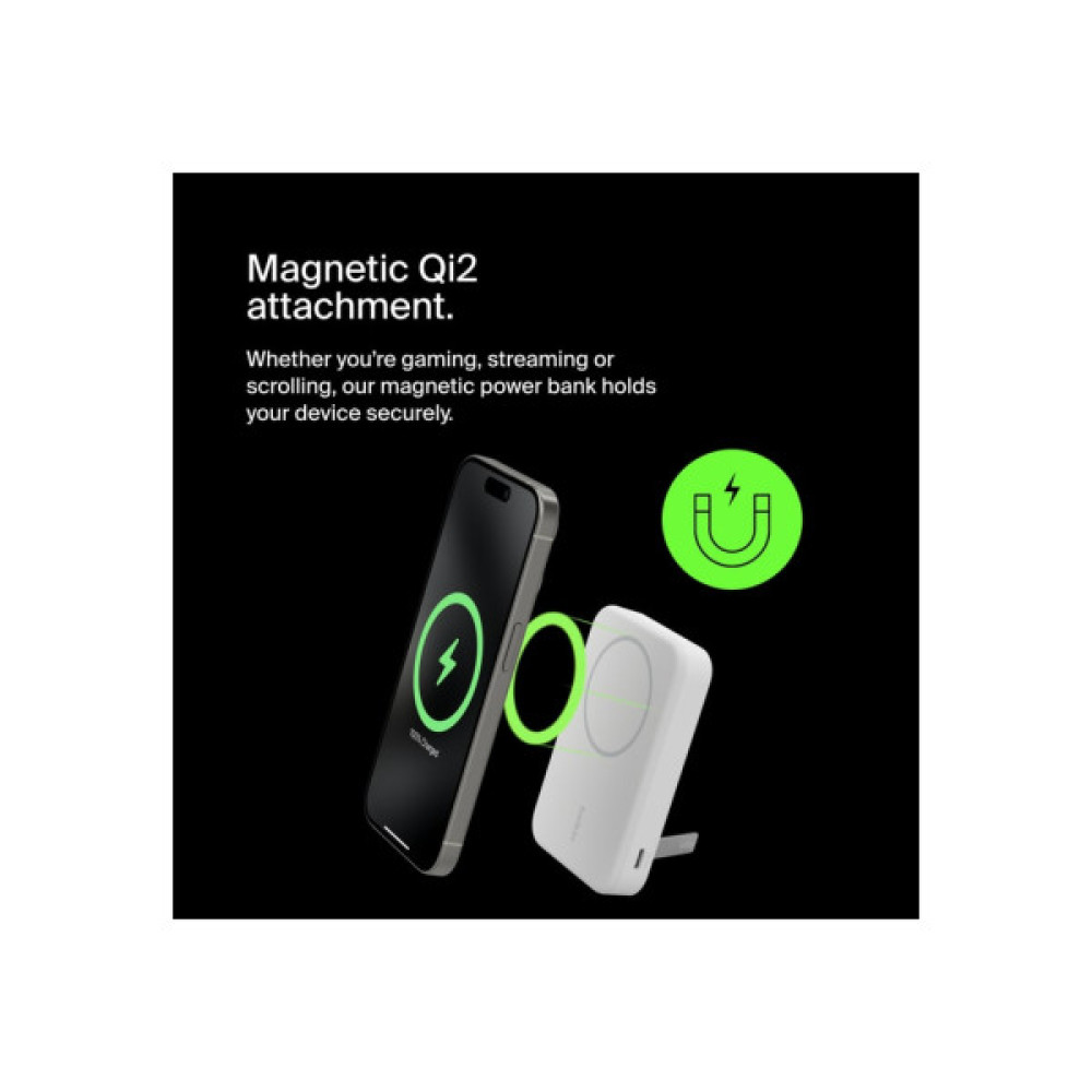 Батарея універсальна Belkin 10000mAh MagSafe Wireless Qi2 White (BPD008BTWH)