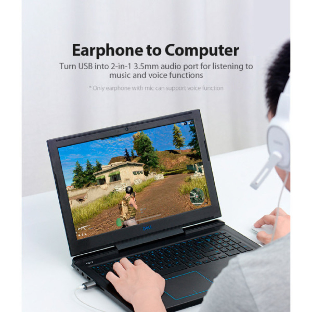 Звукова плата VENTION Audio USB 1х3,5mm jack 4pin Metal (OMTP-CTIA) (CDLH0)