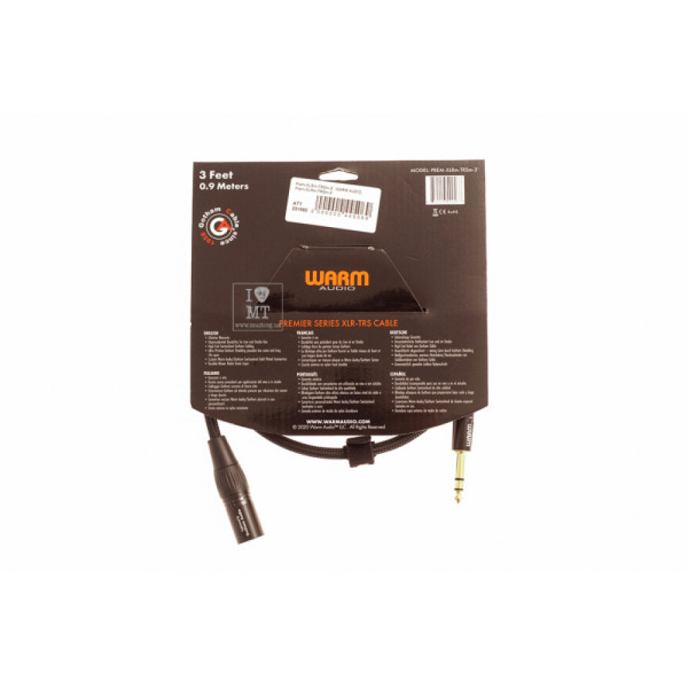 Мікрофонний кабель Warm Audio Prem-XLRm-TRSm-3' 0.9 m (231560)