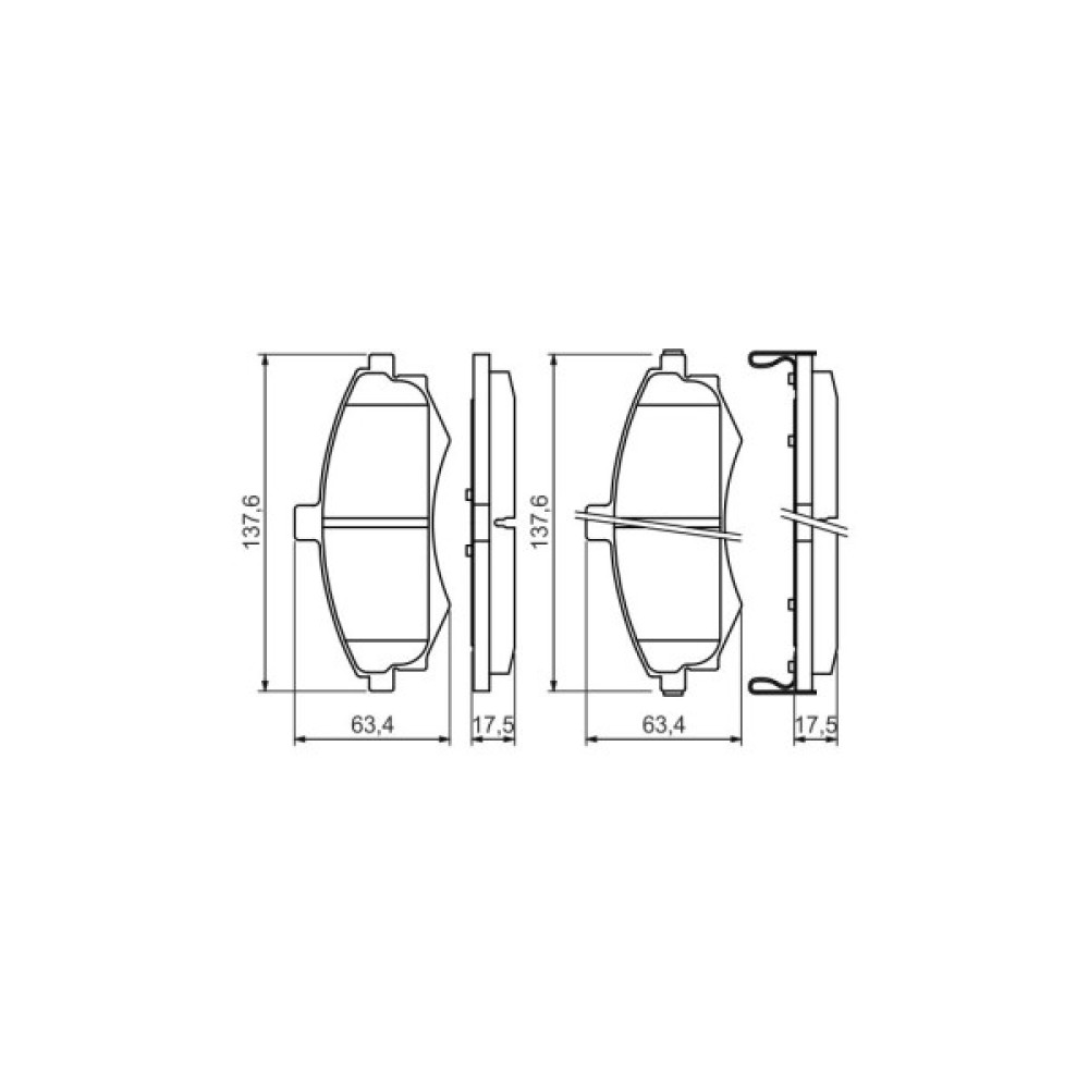 Гальмівні колодки Bosch 0 986 424 810 Гальмівні колодки Bosch 0 986 424 810