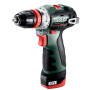Шурупокрут-дриль акумуляторний Metabo PowerMaxx BS BL Q 12В 2х2.0А·год 20·38Нм кейс 0-400·0-1500об/хв 0.8кг