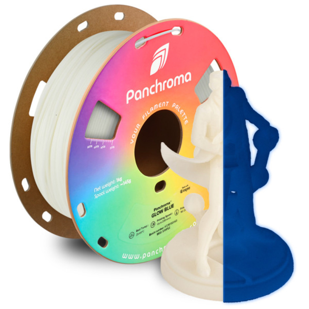 Пластик для 3D-принтера Polymaker PLA PANCHROMA GLOW 1,75mm 1kg BLUE (CA02029)