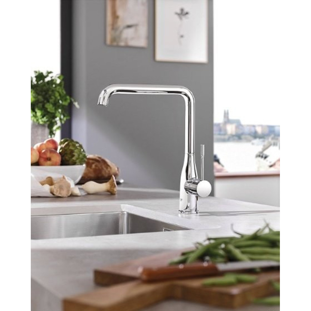 Змішувач для кухні Grohe Accent, довж.виливу - 220мм, поворотний, 1важіль, хром