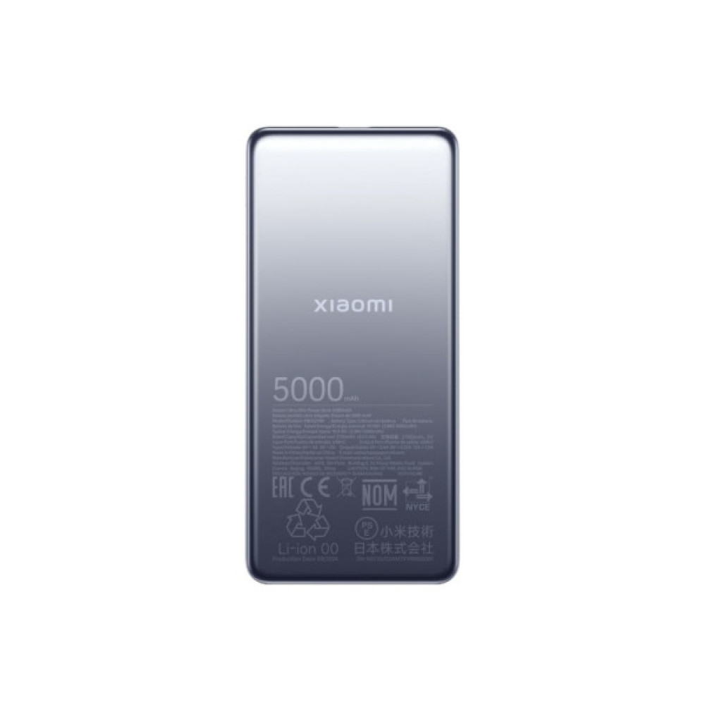 Батарея універсальна Xiaomi 5000mAh Ultra Slim 18W GL grey (BHR9535GL)