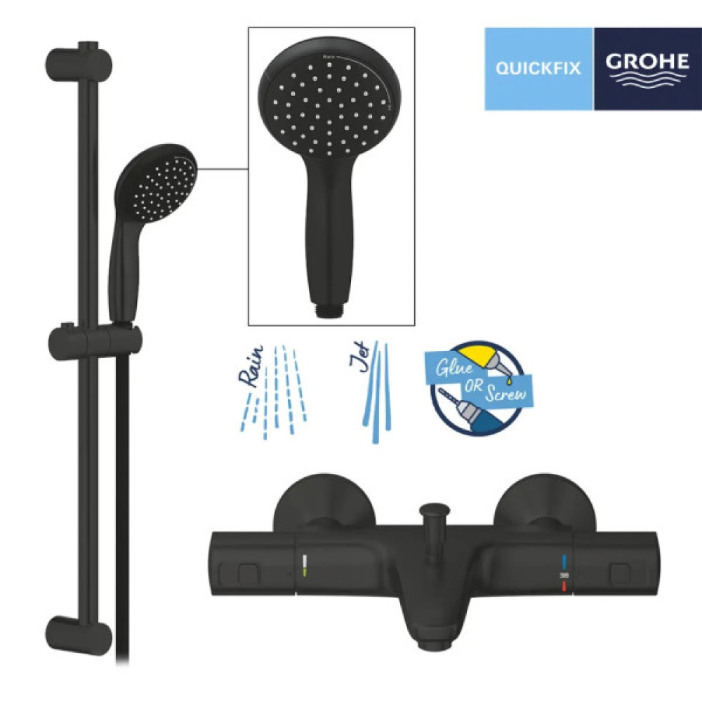 Змішувач Grohe QuickFix Precision Start Black (UA303907T1)