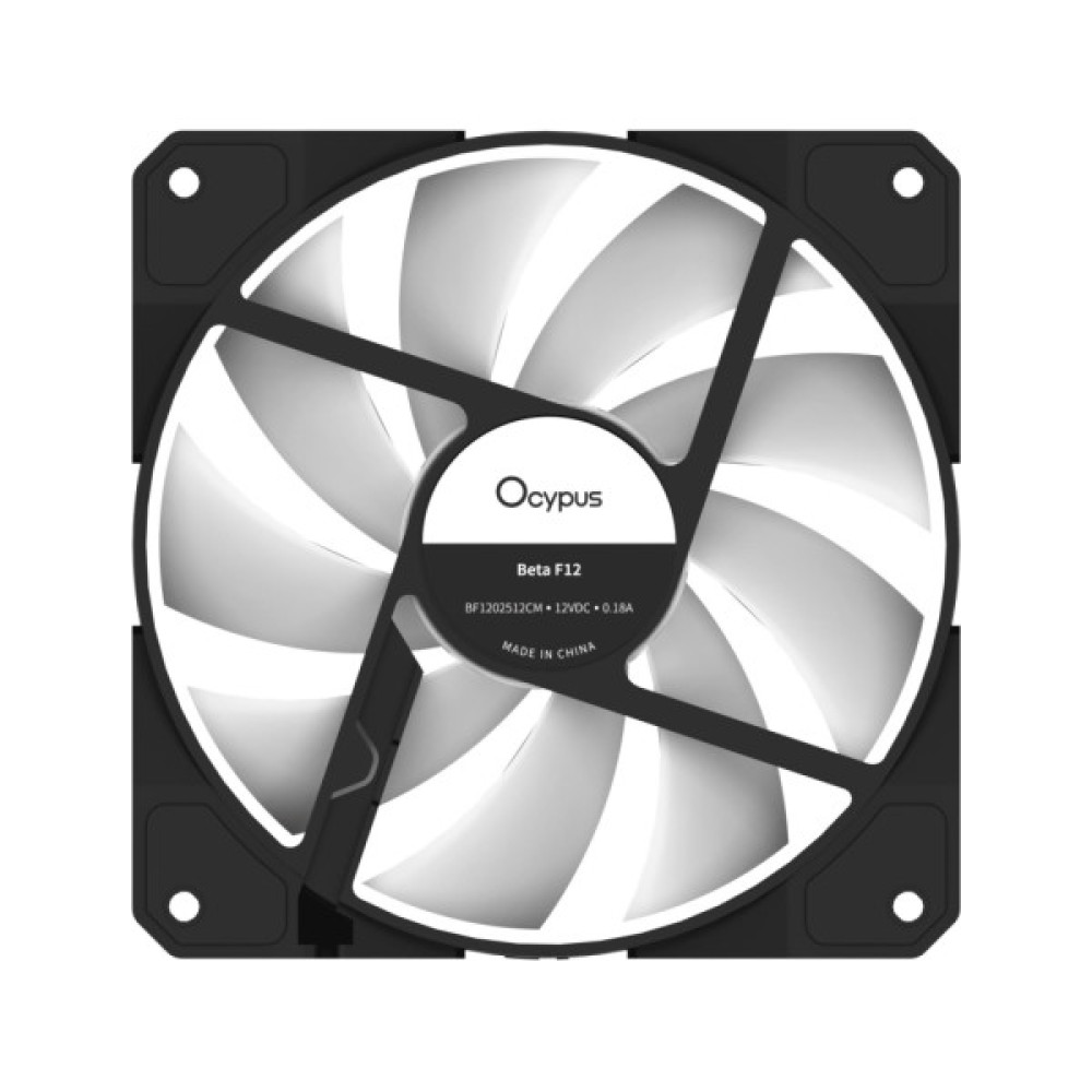 Кулер до корпусу OCYPUS BETA F12 BK ARGB REVERSE BLADE (BETA-F12-BK1AM01X-GL)