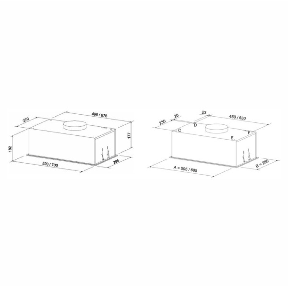 Витяжка кухонна Eleyus GEMINI 700 LED 52 BL