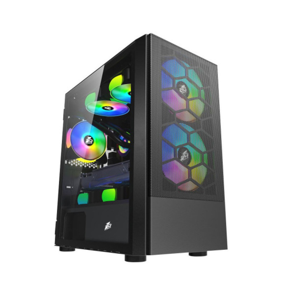 Корпус для ПК 1stPlayer X4-M-BK-2F1P-1F1