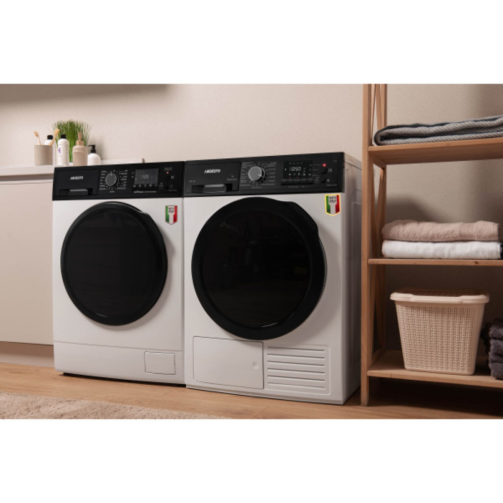 Сушильна машина ARDESTO тепловий насос Bianco Vero, 8кг, A+++, 63см, дисплей, інвертор, підсвіч.барабана, білий