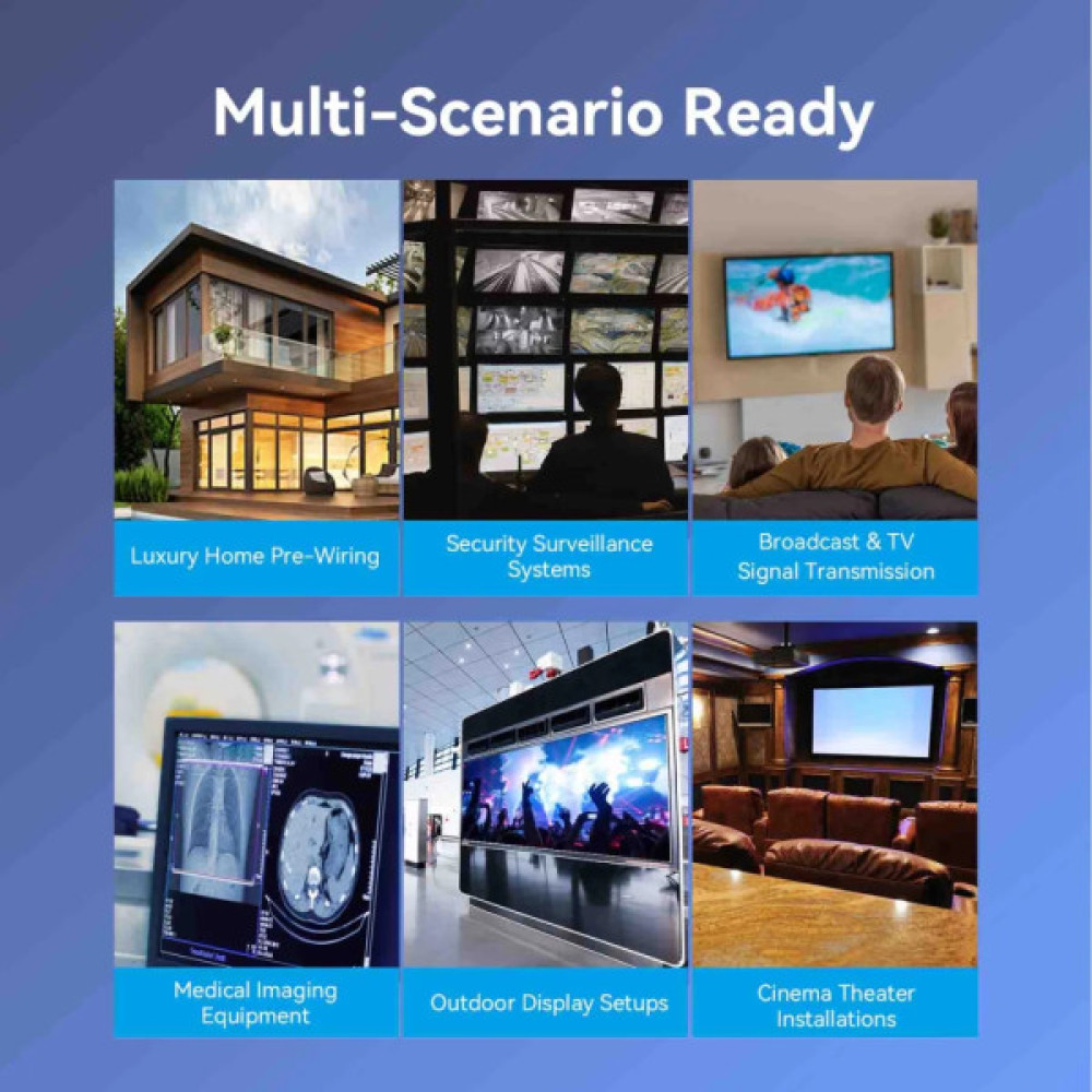 Кабель мультимедійний HDMI M to HDMI M 20.0m 4K fiber optic black Vention (ALSBQ)