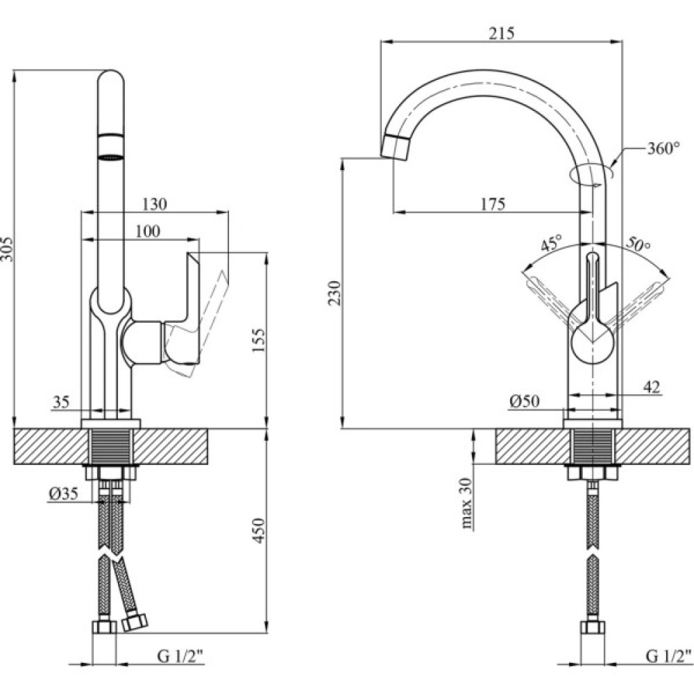 Змішувач Kroner Essen-SCH030 (CV024333)