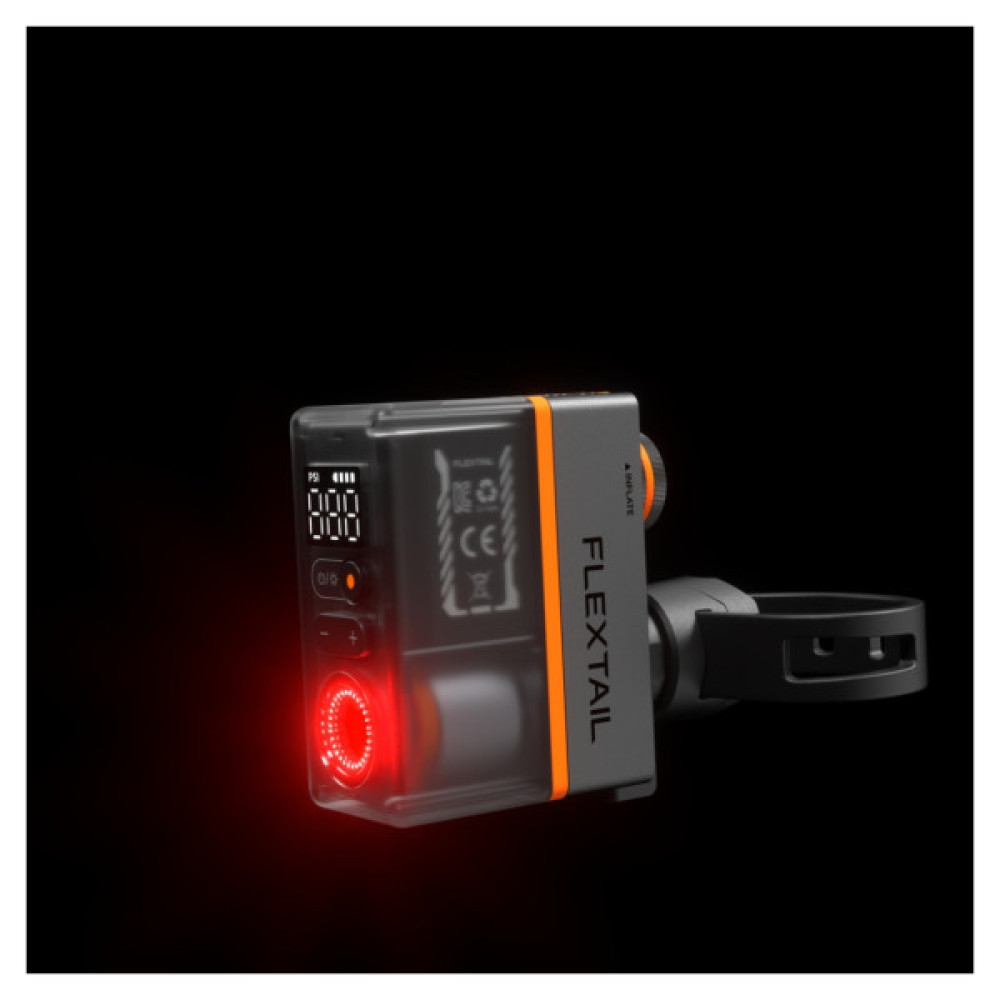 Задня велофара Flextail та міні насос 2 в 1 Tiny Tire Pump ACS, чорний (6975755966342)
