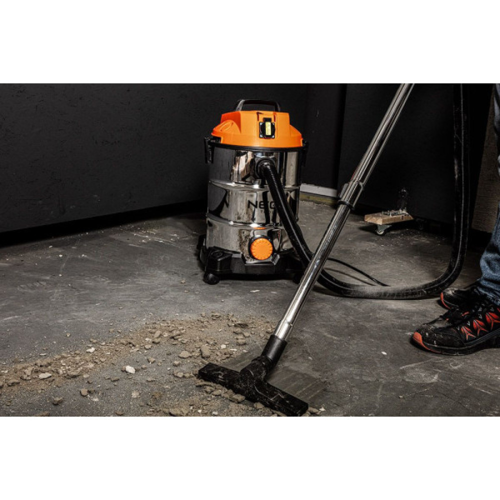 Пилосос професійний Neo Tools, 1400Вт, 18 кПа, контейнер 30л, HEPA, колеса, 5.92кг