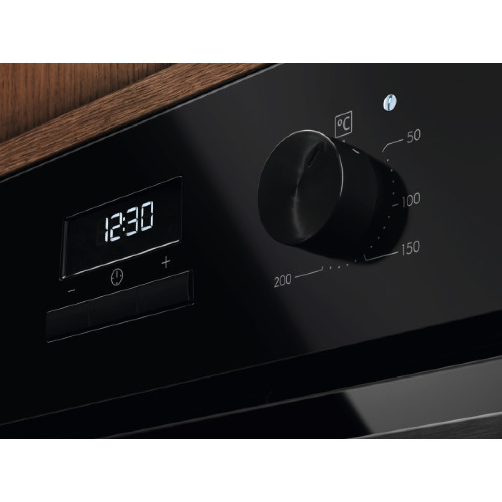 Духова шафа Electrolux електрична, 65л, A, дисплей, конвекція, чорний