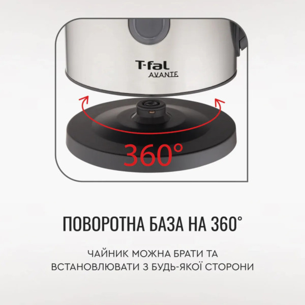 Електрочайник Tefal Express 2 1.7л, нерж. сталь, сірий