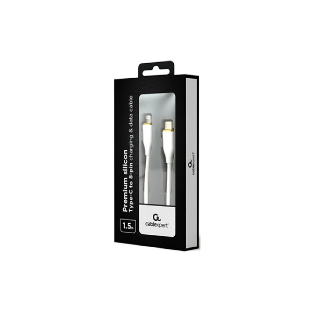 Дата кабель USB 2.0 AM to Lightning 1.5m 2.25A Cablexpert (CC-USB2S-CM8PM-1.5M-W)