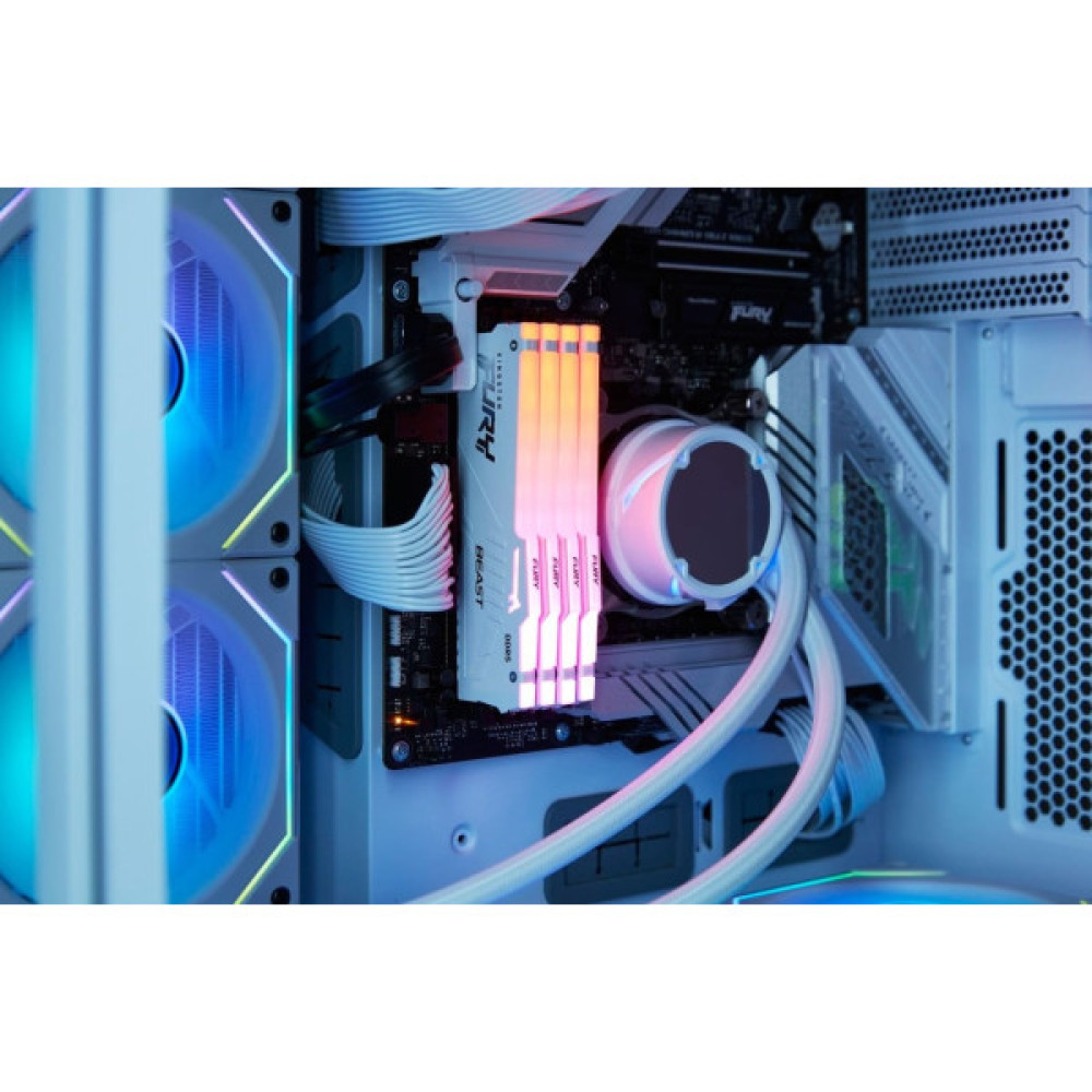 Пам'ять ПК Kingston DDR5 16GB 5600 FURY Beast RGB EXPO Білий