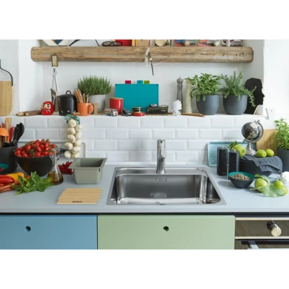Мийка кухонна Franke Smart, нерж.сталь, прямокутник, без крила, 500х400мм, чаша - 1, монтаж врівень, SRX 210-50 TL, нерж поліров.