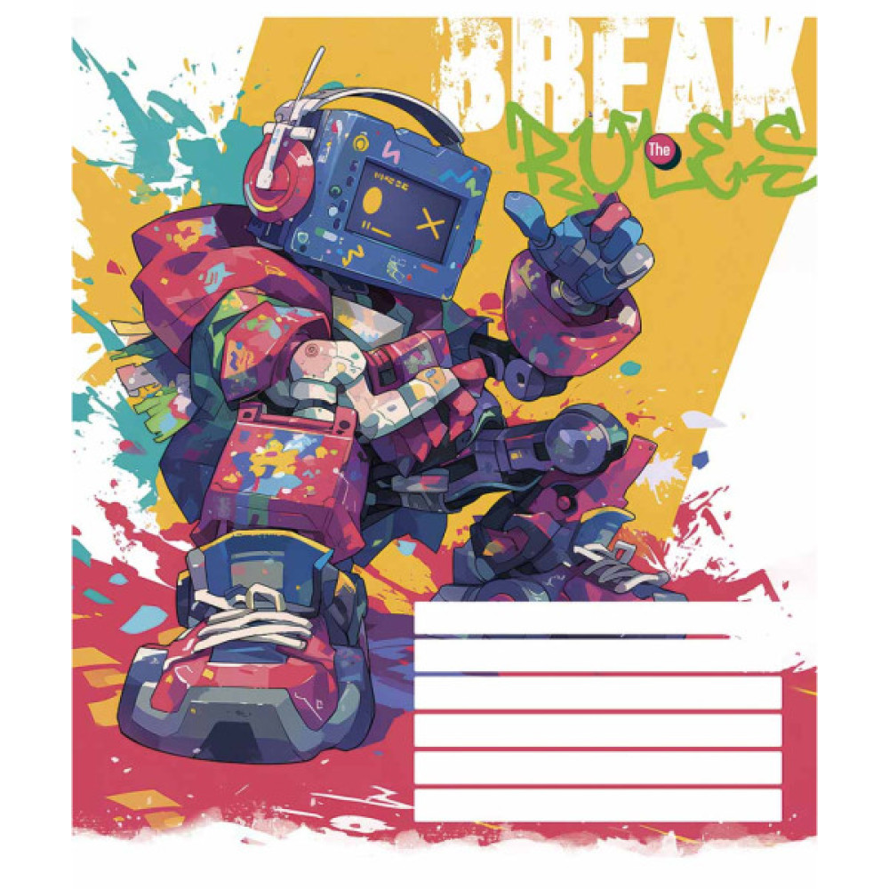 Зошит Школярик Break the rules 18 аркушів лінія (018-3492L)