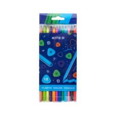 Олівці кольорові Kite Triangle пластикові, 12 кольорів (K24-049-3)
