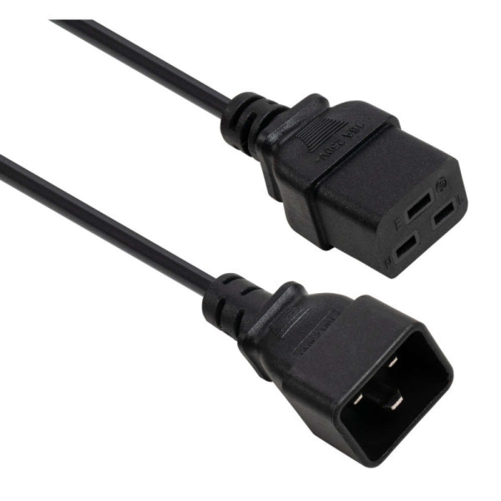 Кабель живлення C19 to C20 1.8m 1.5mm2 Rezone (RZPC-19201815)
