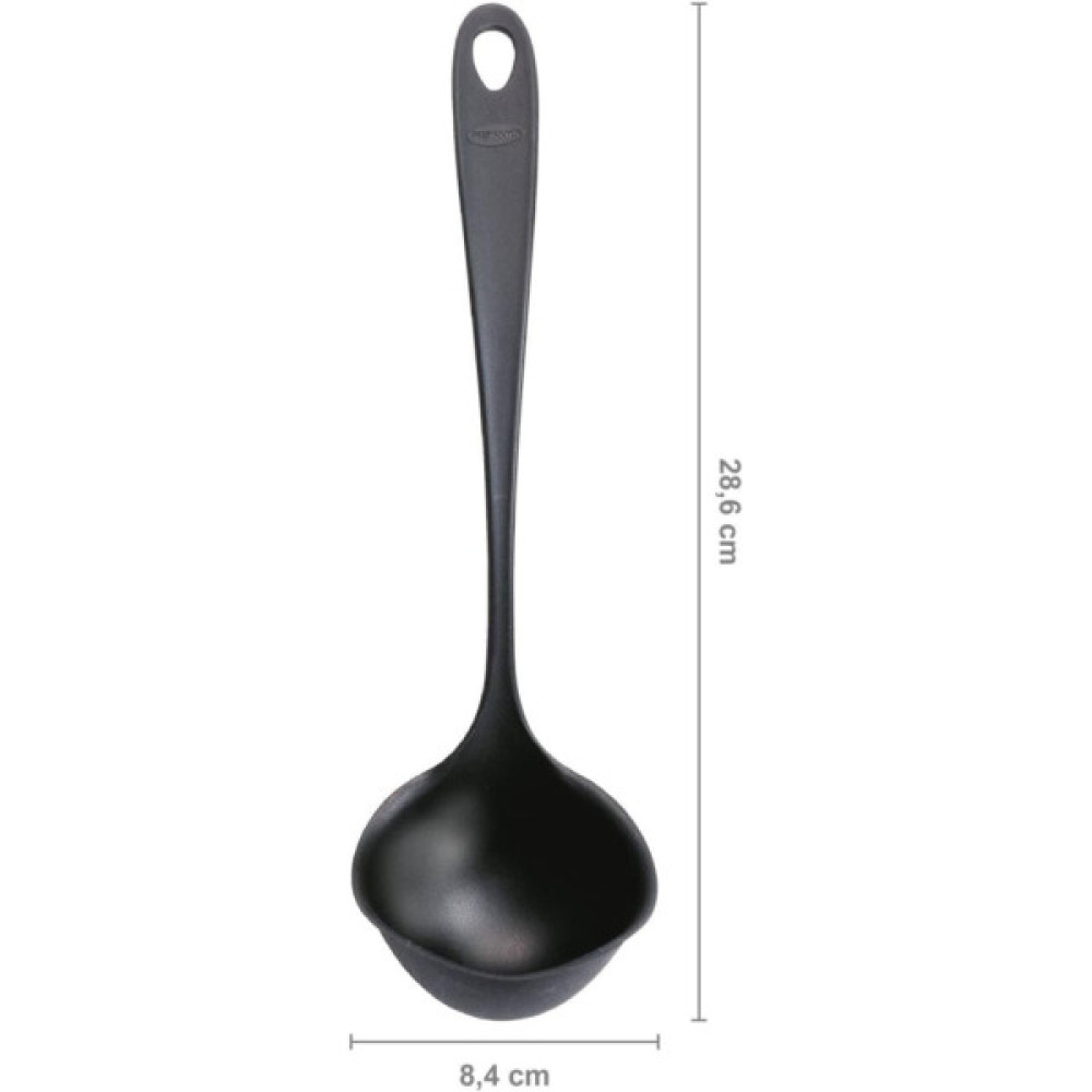 Ополоник Fiskars Essential, 28см, пластик, чорний (1065594)