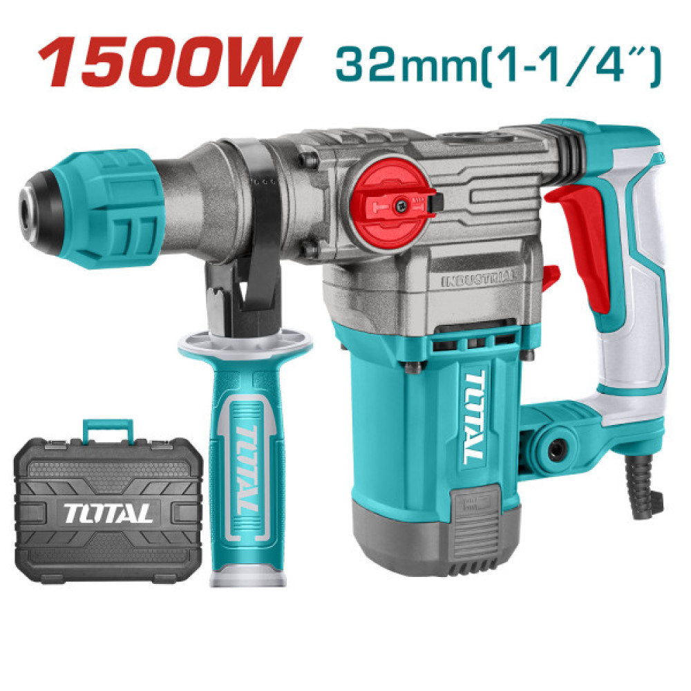 Перфоратор Total TH1153256 SDS-Plus, 1500Вт, 0-950об/хв, 5.5Дж, 0-4500 уд/хв (TH1153256)
