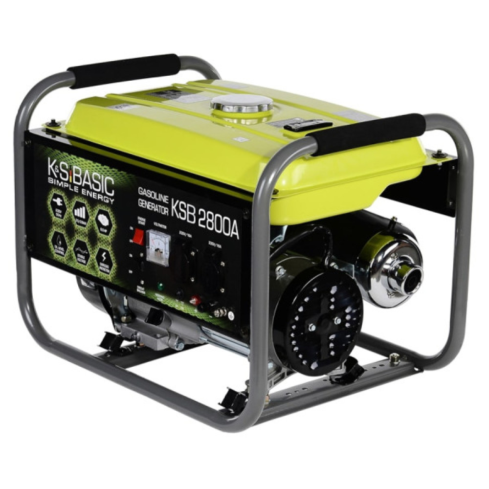 Генератор бензиновий Konner&Sohnen Basic KSB 2800A, 230В, 2.8кВт, ручний стартер, 36.2кг