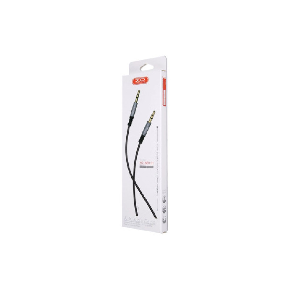 Кабель мультимедійний 3.5mm M to 3.5mm M 1.0m NB121 black XO (6920680864591)