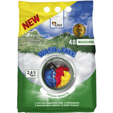 Пральний порошок Wash&Free Universal Гірська свіжість 2.4 кг (4262396143204)
