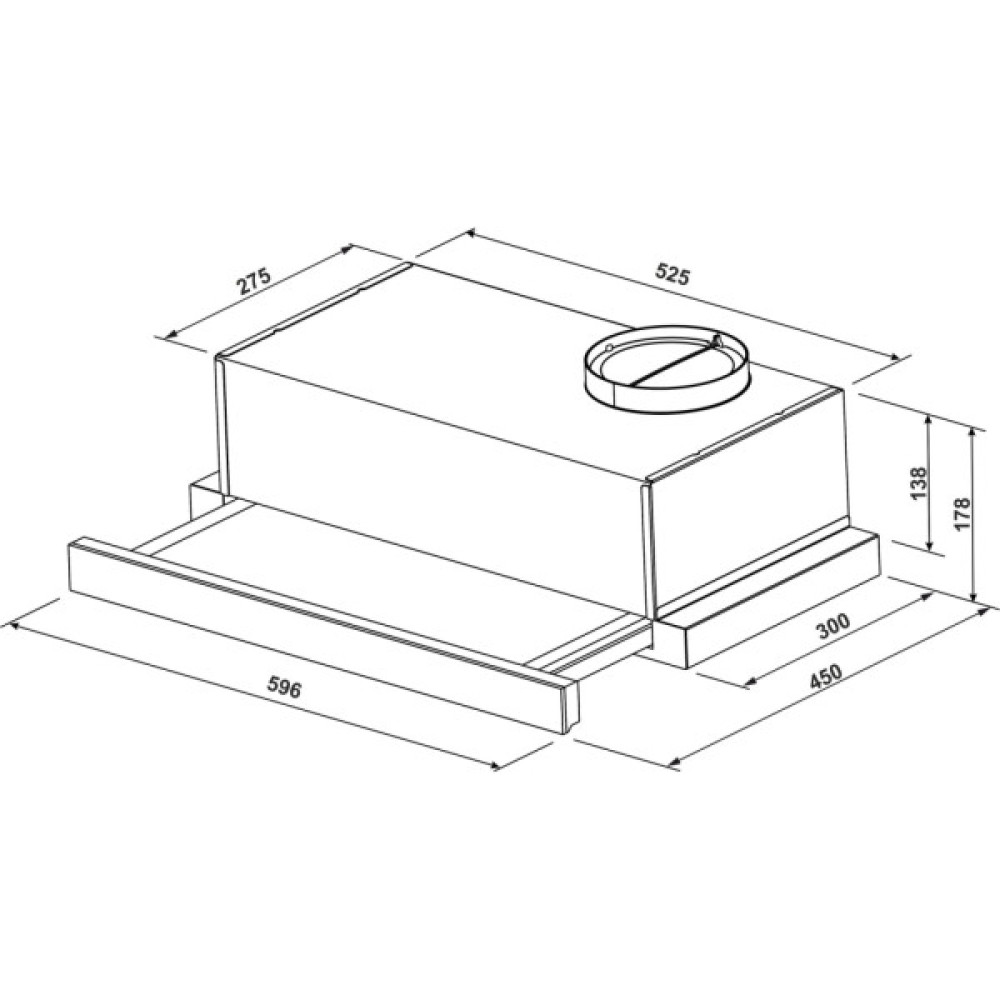 Витяжка кухонна GRANADO Telde 602-450 inox (GCH316277)