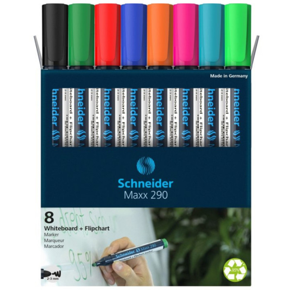Набір маркерів Schneider 8 маркерів для дошок та фліпчартів MAXX 290 в блістері (S129098)