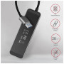 Концентратор AXAGON USB 3.1 to 4xUSB 3.0 0.2m switch black (HUE-MSA)