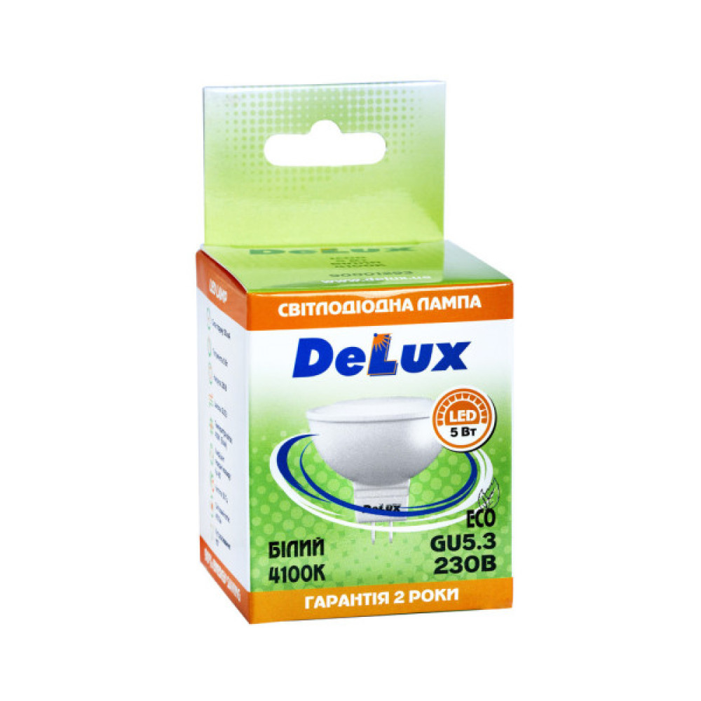Лампочка Delux JCDR 5Вт 4100K 220В GU5.3 (90001293)