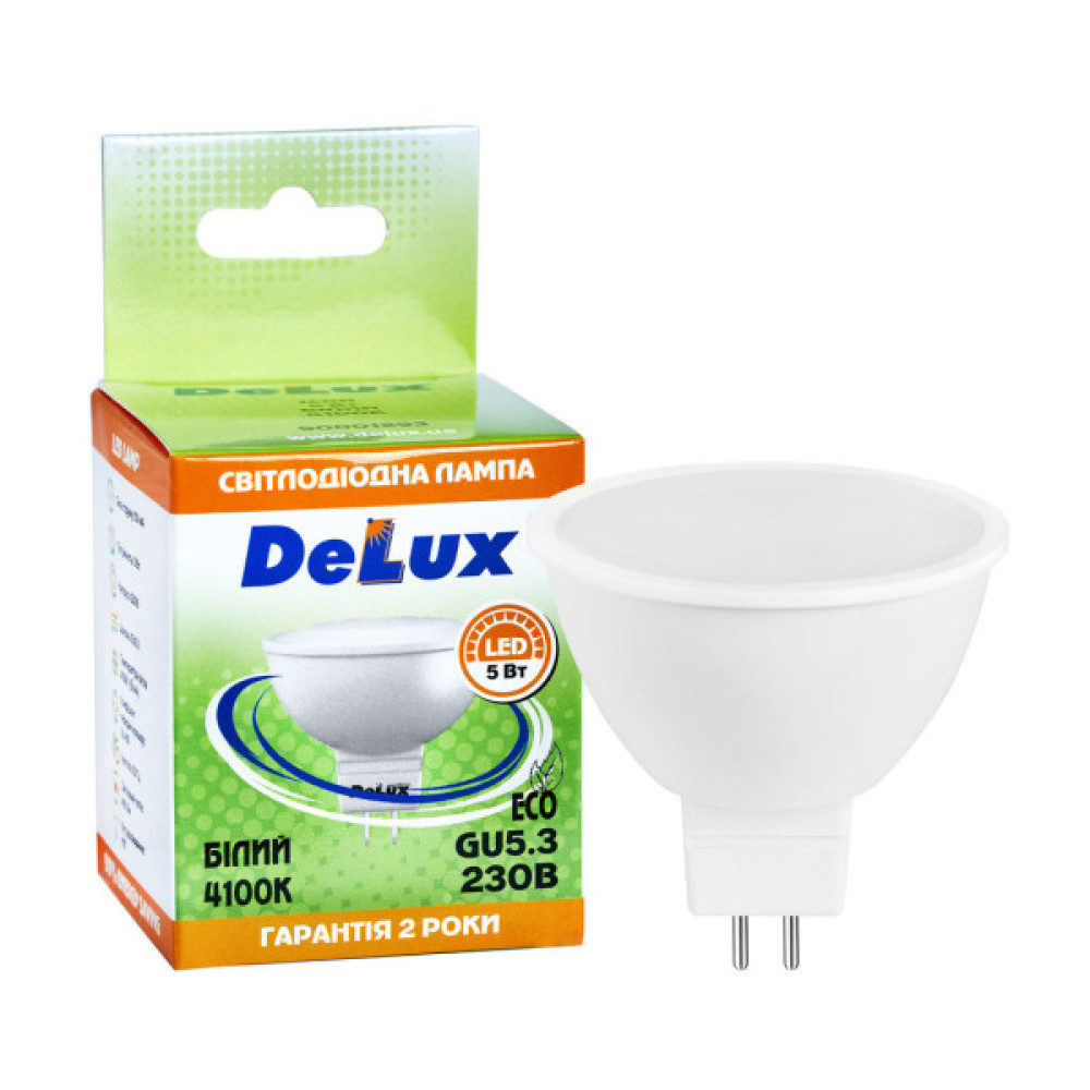 Лампочка Delux JCDR 5Вт 4100K 220В GU5.3 (90001293)
