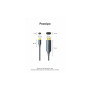 Кабель мультимедійний USB-C to HDMI M 1.5m 4K60Hz + USB-C F power gray Vention (ABLHG)