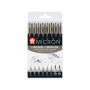 Лайнер Sakura Набір Pigma Micron 8шт, (0.1/0.5/10/лінер-пензель Pigma Brush), Сірий/Сірий світлий (8712079474300) Лайнер Sakura Набір Pigma Micron 8шт, (0.1/0.5/10/лінер-пензель Pigma Brush), Сірий/Сірий світлий (8712079474300)