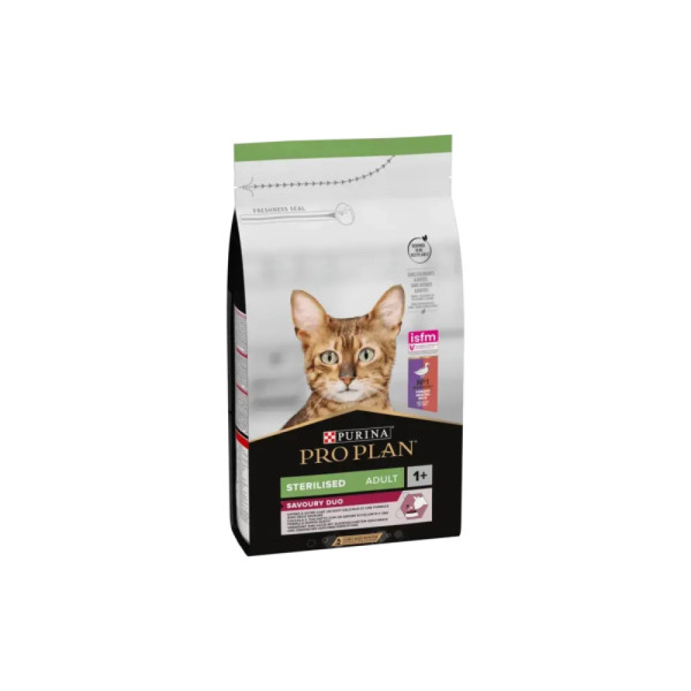 Сухий корм для кішок Purina Pro Plan для стерилізованих/кастрованих з качкою і печінкою 1.5 кг (7613036732369)