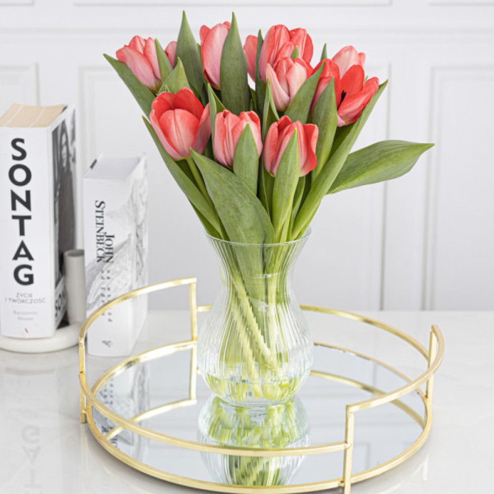 Ваза Trend Glass Asta Ribs 18 см (35446)