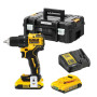 Дриль-шурупокрут DeWalt безщітковий XR Li-Ion 18В акб 2х2А·год 65Нм 450-1650об·хв патрон 13мм ЗП кейс додаткова рукоятка 1.1кг Дриль-шурупокрут DeWalt безщітковий XR Li-Ion 18В акб 2х2А·год 65Нм 450-1650об·хв патрон 13мм ЗП кейс додаткова рукоятка 1.1кг
