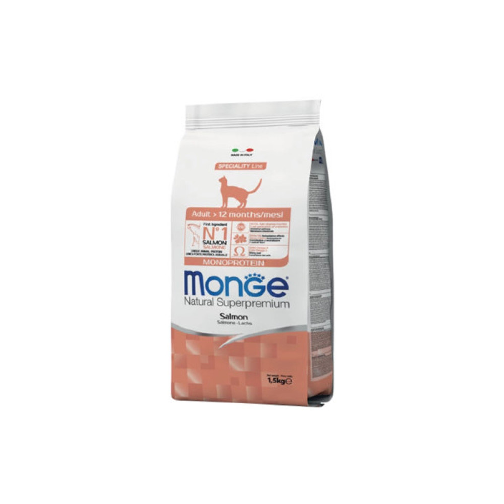 Сухий корм для кішок Monge Cat Adult з лососем 1.5 кг (8009470005517)