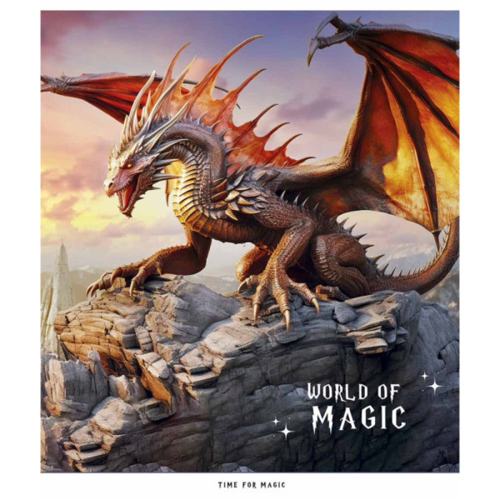 Зошит Школярик World of Magic 96 аркушів клітинка (096-3431K)