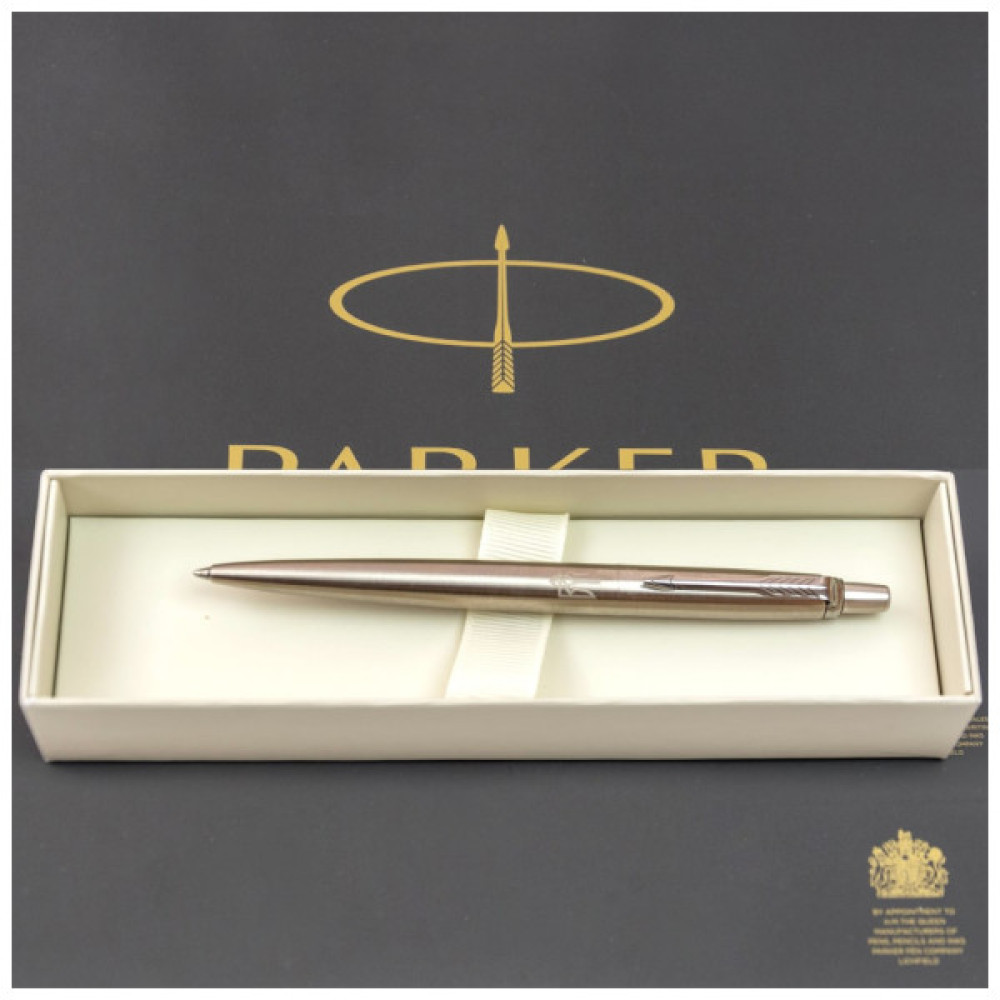 Ручка кулькова Parker JOTTER 17 UKRAINE SS CT BP Трезубец білий (16132_T001w)