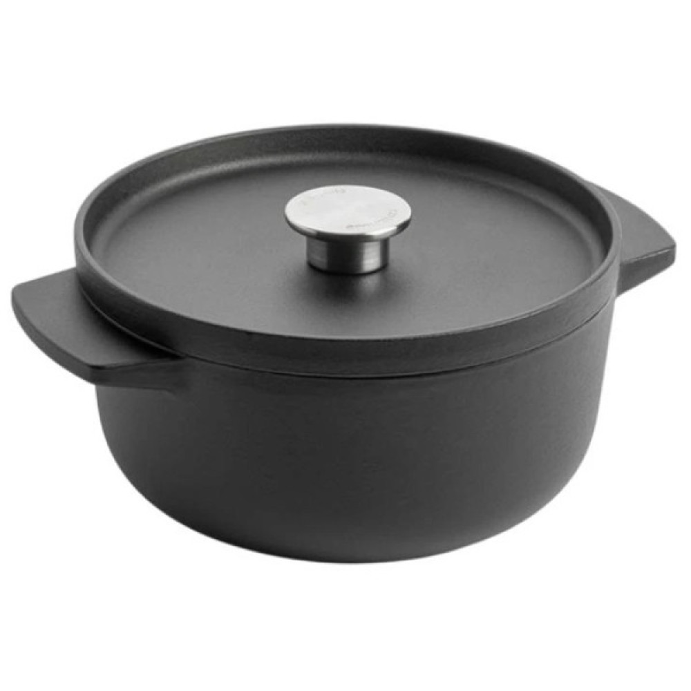 Каструля KitchenAid Matte Oven-to-table, чавунна з кришкою 3,3 л, чорна (CC004899-001)